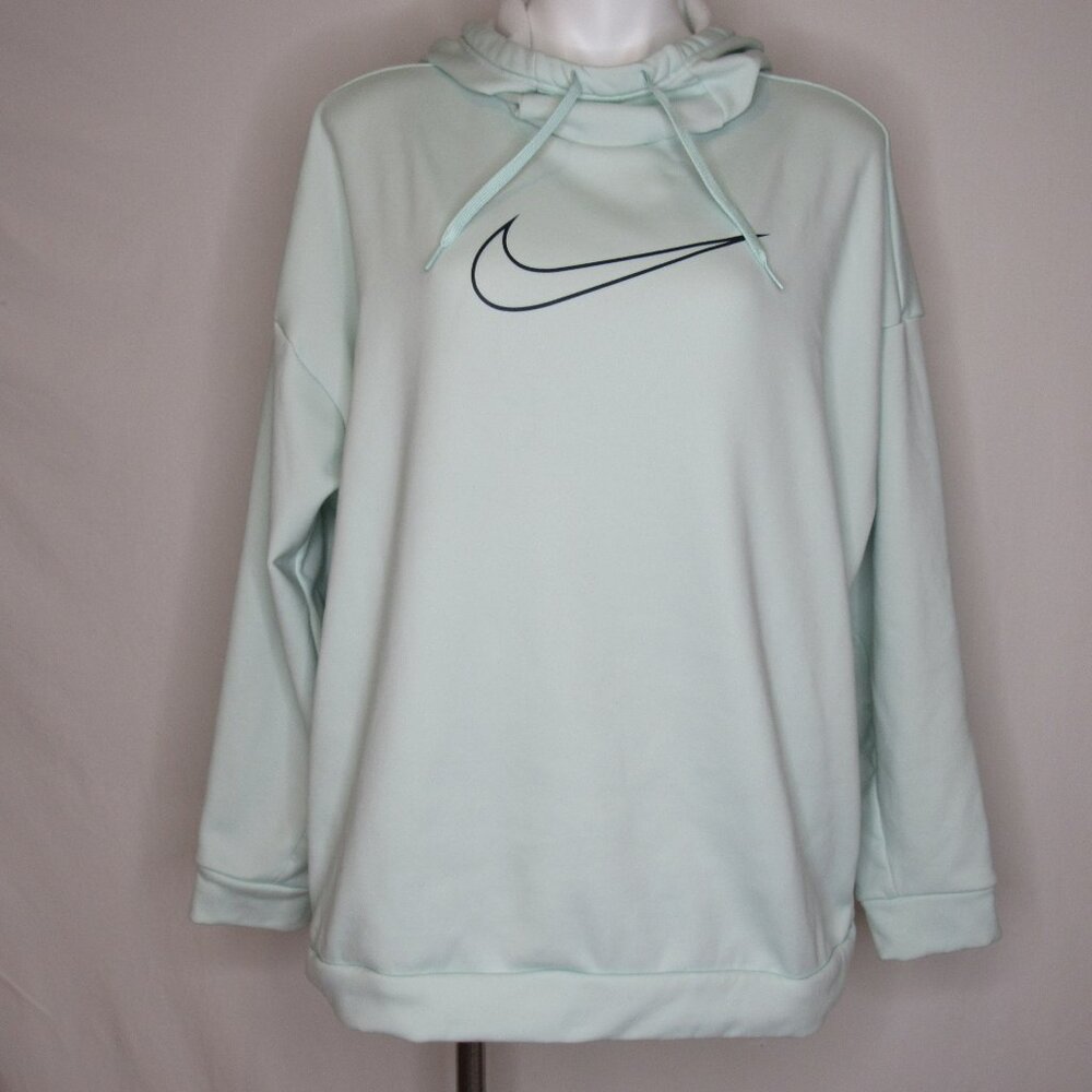 Nike Aqua Green Funnel Neck Sweatshirt Logo Women's Plus XXL XXLarge